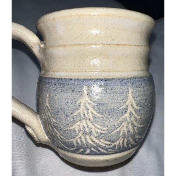 Mt St Helens Ash Glaze Coffee Mug Blue Pottery Stoneware Mug Cup  Cute Gift - Picture 7 of 7